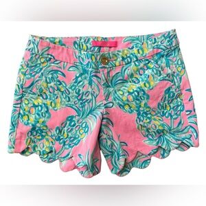 Lilly Pulitzer Buttercup Stretch 5" Shorts Pelican Pink Beat The Heat Size‎ 0